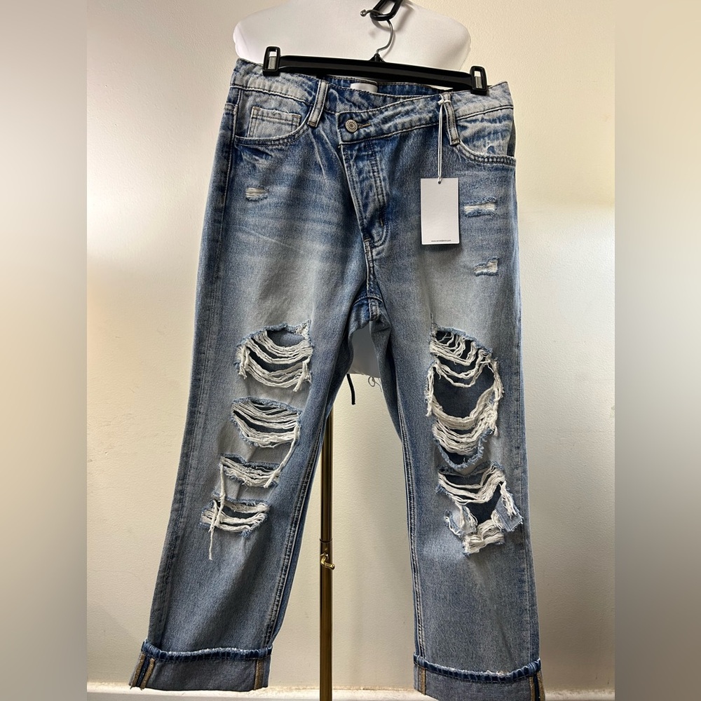 Distressed Blue Jeans for Women